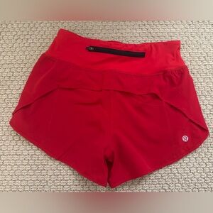 Lululemon Red Athletic Shorts